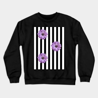 Striped Flowers Crewneck Sweatshirt